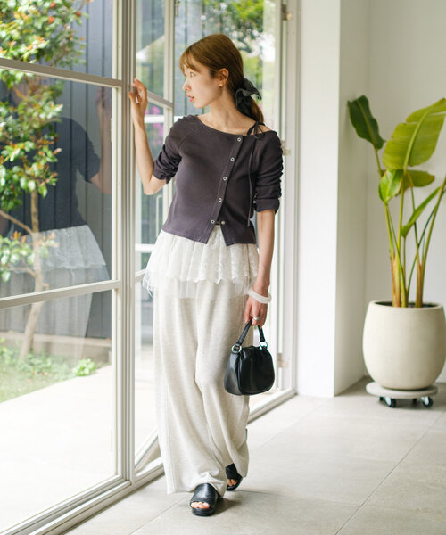 Kastane ベロアスカパンset ブラック Kastane】ベロアパンツ[品番：PALW0004378]｜PAL GROUP OUTLET