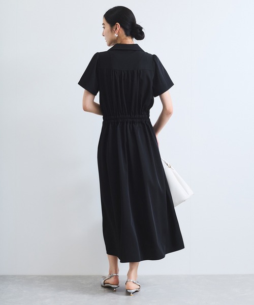 訳あり特価♪ タグ付き未使用 シップス SHIPS カシュクールワンピース 黒 SHIPS｜<UVカット / 撥水加工 / 手洗い可能>カシュクール