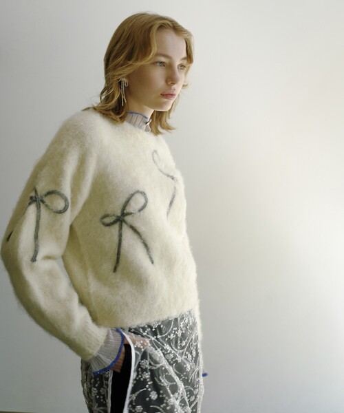 「Firsthand」 長袖ニット FREE チャコールグレー レディース_画像3