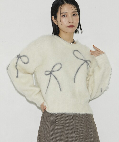 「Firsthand」 長袖ニット FREE チャコールグレー レディース_画像6