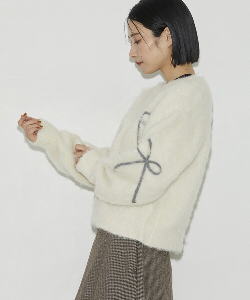 「Firsthand」 長袖ニット FREE チャコールグレー レディース_画像8