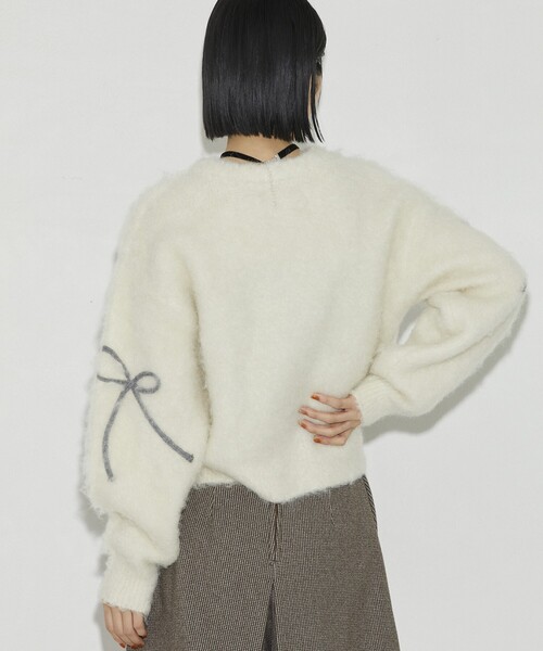 「Firsthand」 長袖ニット FREE チャコールグレー レディース_画像9