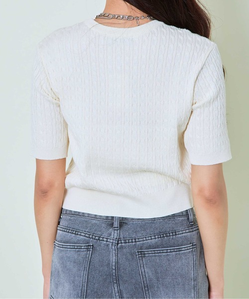 新品タグ付き】Doralice 半袖ニットカーディガン