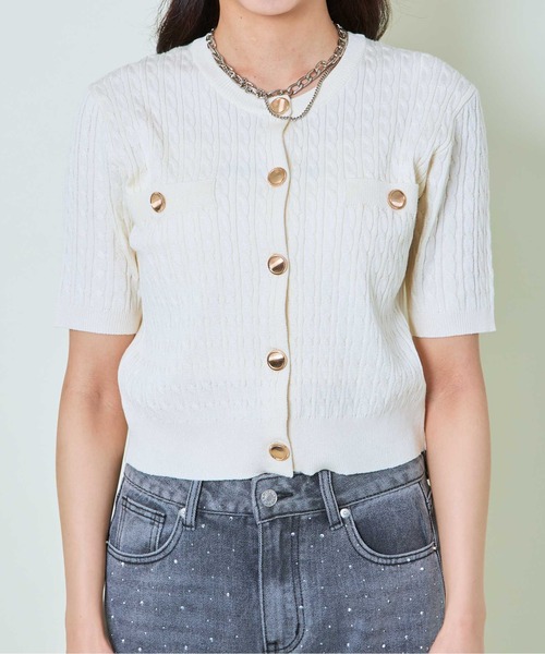 【boohoo】ストライプ 半袖 ニット ボタン シャツ カーディガン 楽天市場】カーディガン レディース 秋冬 春 ニット ニット