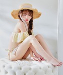 水着 ビジューオフショルダーフリルビキニ 2点...の詳細画像5