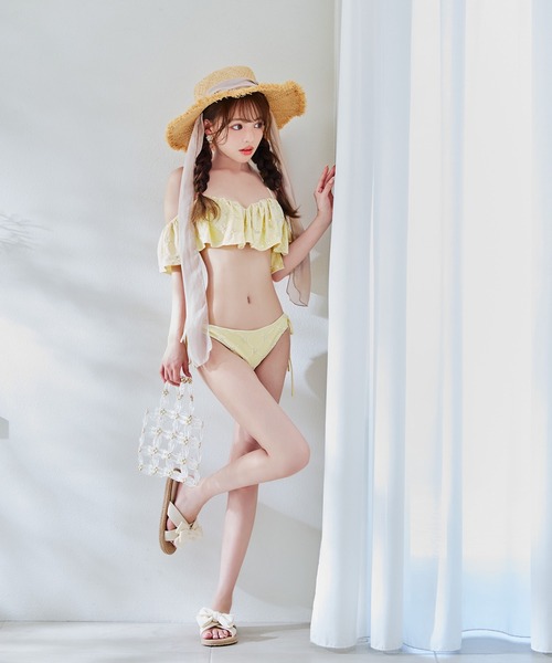 d.i.a.水着 ビジューオフショルダーフリルビキニ 2点セット【ビキニ】【水着