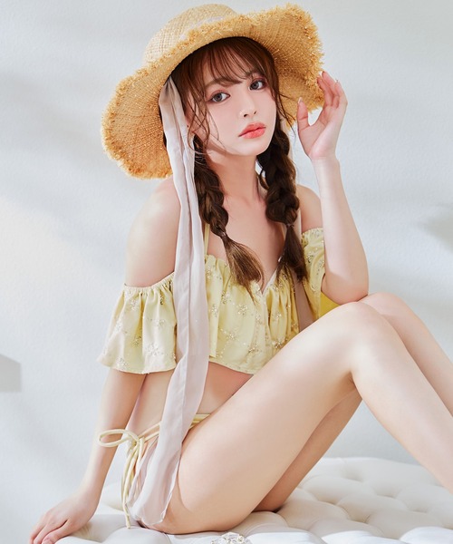 suger ショルダーフリルクロスビキニ 即日発送】【ビキニ】【水着】ショルダーフリルクロスビキニ