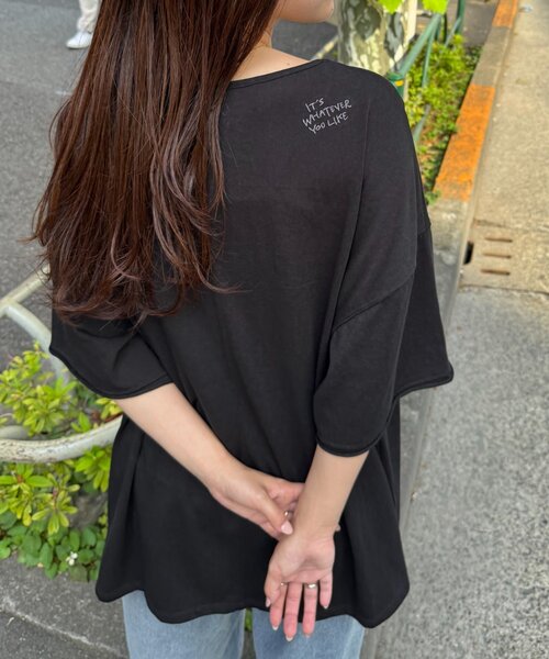 CIAOPANIC TYPY tシャツ シアースラブワンポイント刺繍オーバー