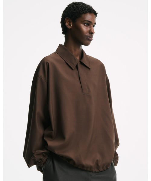 SOPHNET.（ソフネット） ポロシャツ WASHABLE SUMMER WOOL POLO SHIRT