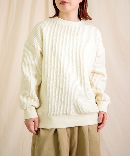 prit（プリット） ニット セーター コールキルト クルーネックプル