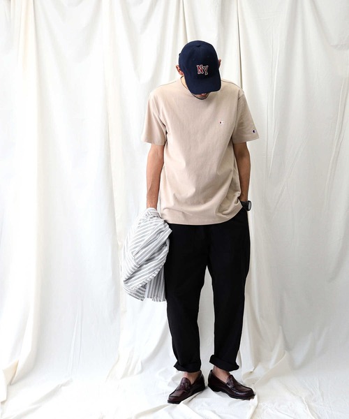 「Champion」 半袖Tシャツ X-LARGE ベージュ メンズ