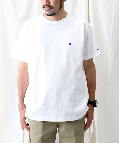 「Champion」 半袖Tシャツ X-LARGE ベージュ メンズ