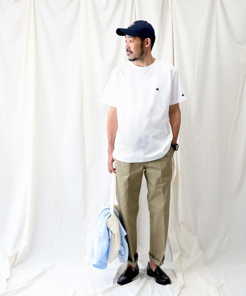 「Champion」 半袖Tシャツ X-LARGE ベージュ メンズ