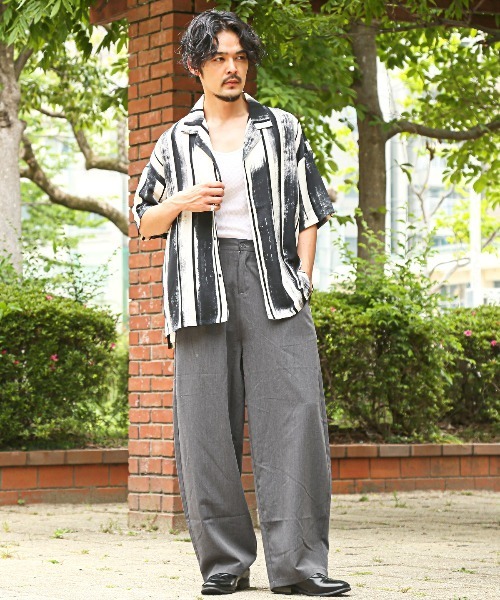 LUXSTYLE（ラグスタイル） ワイドパンツ スラックス レーヨンワイド