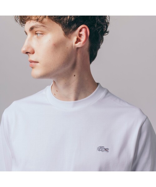 「LACOSTE」 半袖Tシャツ 3 ネイビー メンズ