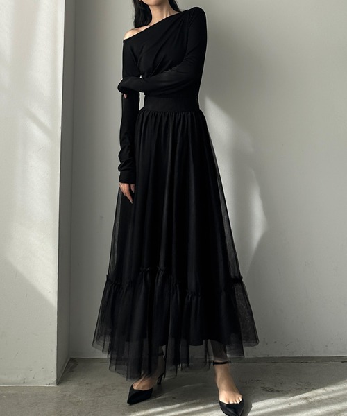 「Louere」 長袖カットソー LARGE ブラック レディース