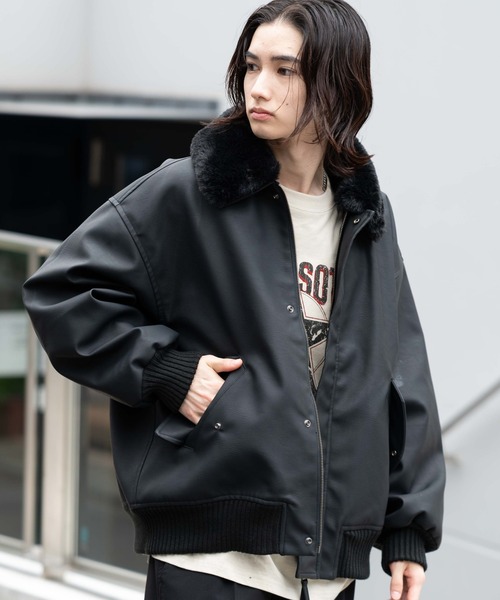 ブラウニースタンダード アウター ブルゾン MA1 フーディ ブラック y2k