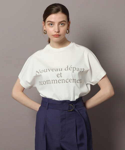 「DRESSTERIOR」 半袖Tシャツ 38 オフホワイト レディース