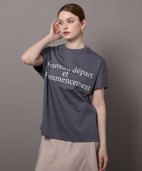 「DRESSTERIOR」 半袖Tシャツ 38 オフホワイト レディース