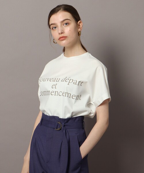 「DRESSTERIOR」 半袖Tシャツ 38 オフホワイト レディース