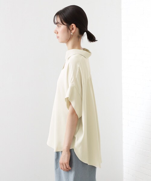 THE SHOP TK ブラウス シャツ 「インしなくても決まる」スキッパー