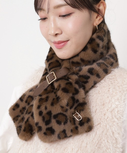 FURLA（フルラ） マフラー ストール フェイクファーマフラー ”ベルト