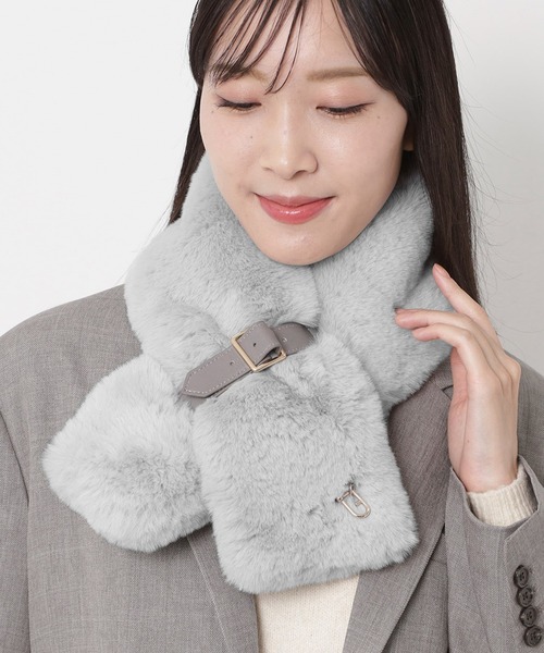 FURLA（フルラ） マフラー ストール フェイクファーマフラー ”ベルト