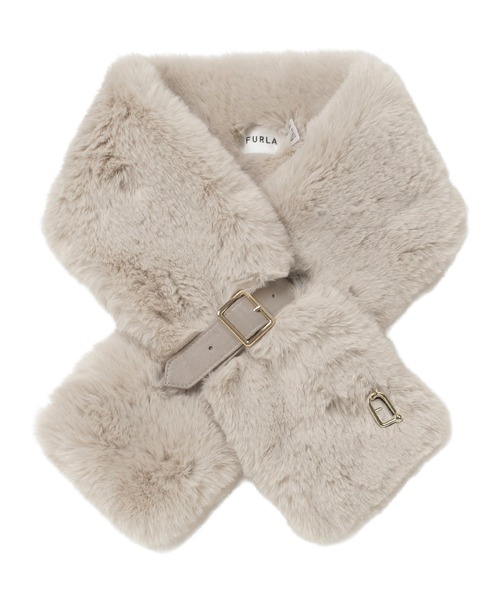 FURLA（フルラ） マフラー ストール フェイクファーマフラー ”ベルト