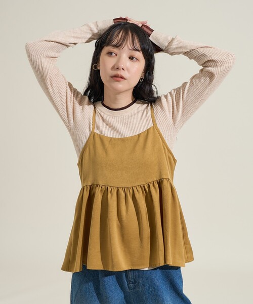 週末値下げ！美品！little suzie サテン　セットアップ　キャミソール サテン キャミチュニック<セットアップ対応>限定展開