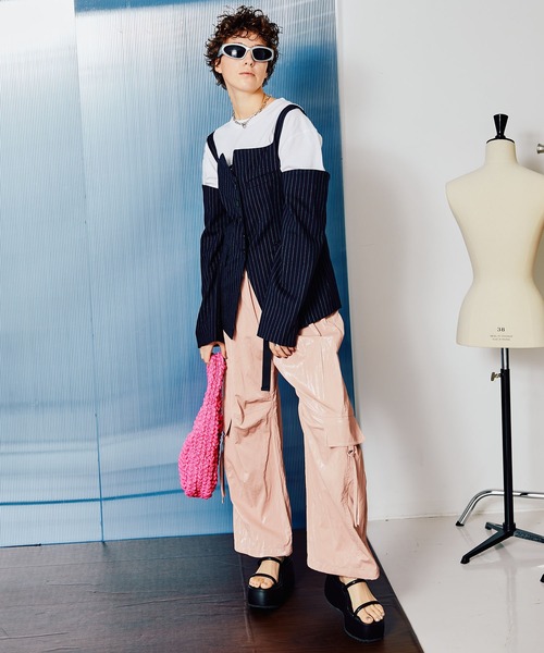 「MAISON SPECIAL」 ヒールサンダル 38 ブルー レディースの画像