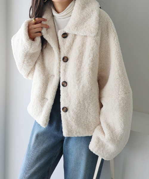 未使用 PASSIONE パシオーネ テディベア ボアショートコート PASSIONE（パシオーネ） 【30％OFF】PASSIONE スライバーモッサ