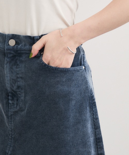 LE CERCLE par rope' スカート 製品染めコーデュロイスカート
