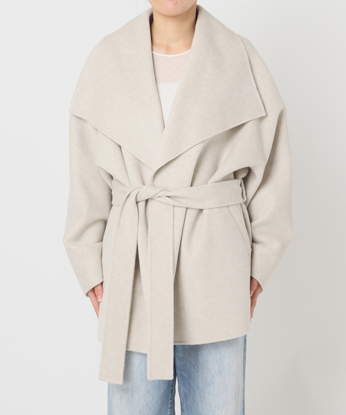 【plage】ハミルトン DRAPE MIDDLE コート38 アイボリー plage】ハミルトン DRAPE MIDDLE コート38 アイボリー プラージュ