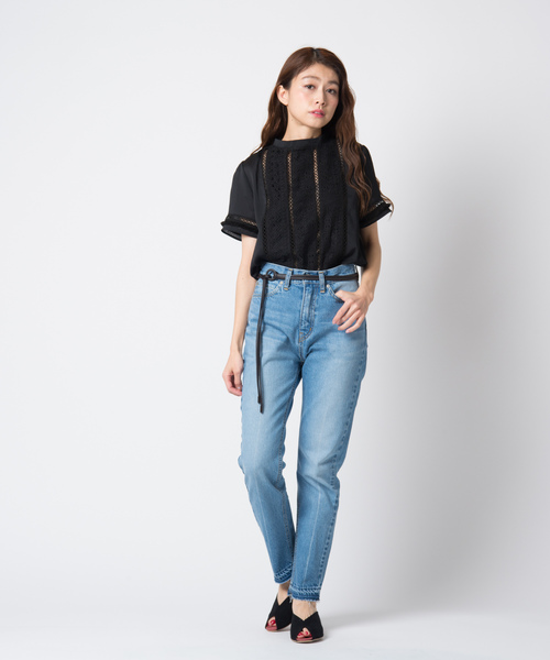 「LAYMEE」 半袖ブラウス FREE ホワイト レディース_画像2