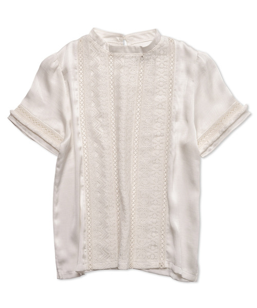 「LAYMEE」 半袖ブラウス FREE ホワイト レディース_画像6