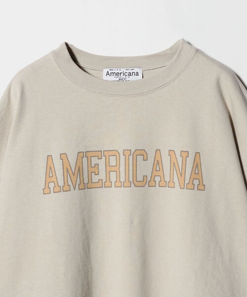 AMERICANA（アメリカーナ） tシャツ 「Americana」ロゴ ロングスリーブ