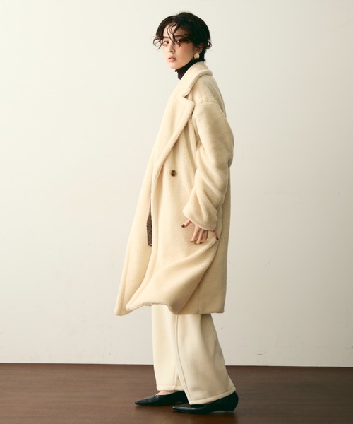 Trish（トリッシュ） コート チェスターコート ボアダブルロングコート