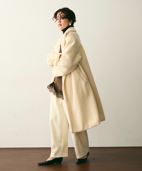 Trish（トリッシュ） コート チェスターコート ボアダブルロングコート