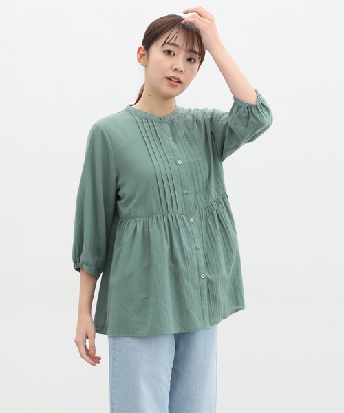 「Honeys」 7分袖ブラウス S ネイビー レディース_画像8