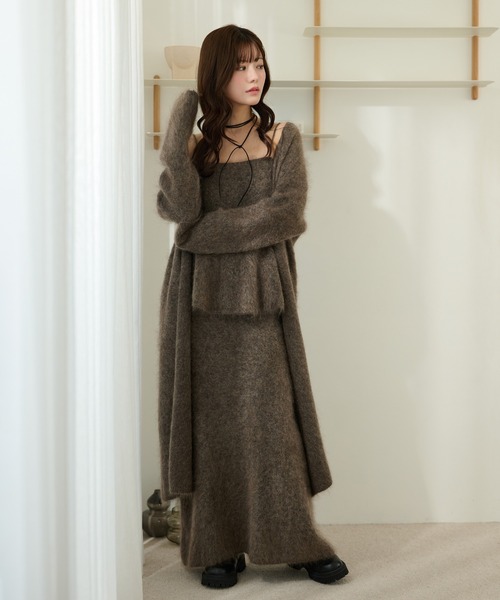 SCOT CLUB　イリアンローブ　ロングカーディガン定価28000 WALANCE ワランス 3253-005 ウールニット ボイルドロングカーディガン