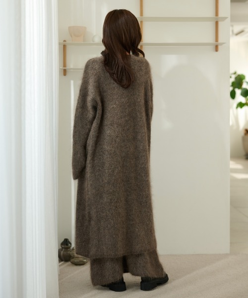 カーディガン mohair shawl long cardigan /モヘアショールロング長袖