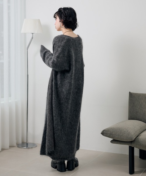 マレーラ 長袖カーディガン アンサンブル モヘア  ウール ロング コート レディース SIZE S MARELLA マレーラ 長袖カーディガン アンサンブル モヘア ウール ロング コート
