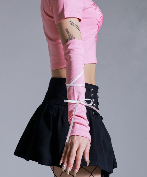 「Diable baiser」 半袖Tシャツ MEDIUM ベビーピンク レディース_画像2