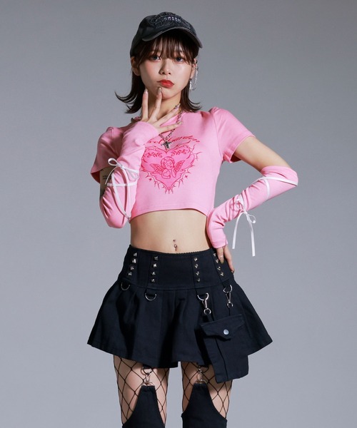 「Diable baiser」 半袖Tシャツ MEDIUM ベビーピンク レディース_画像5