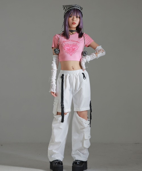 「Diable baiser」 半袖Tシャツ MEDIUM ベビーピンク レディース_画像7