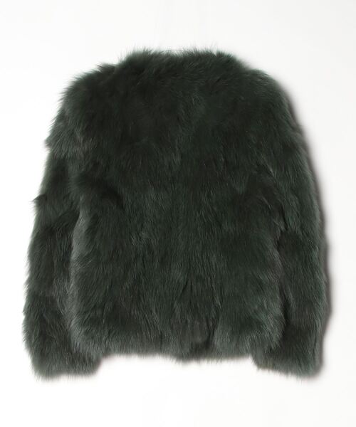 「HYSTERICS」 ノーカラージャケット FREE グリーン レディース_画像2