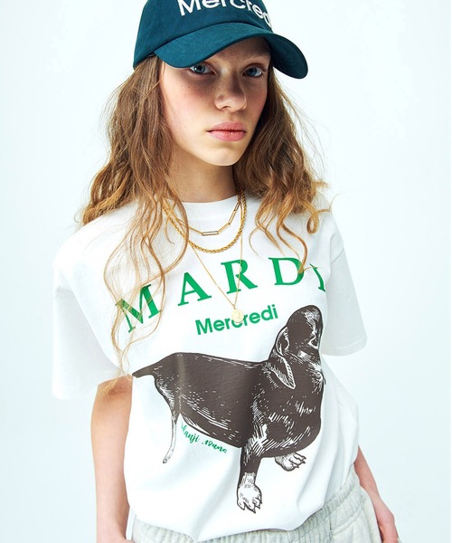 「Mardi Mercredi」 半袖Tシャツ FREE アイボリー レディース_画像2