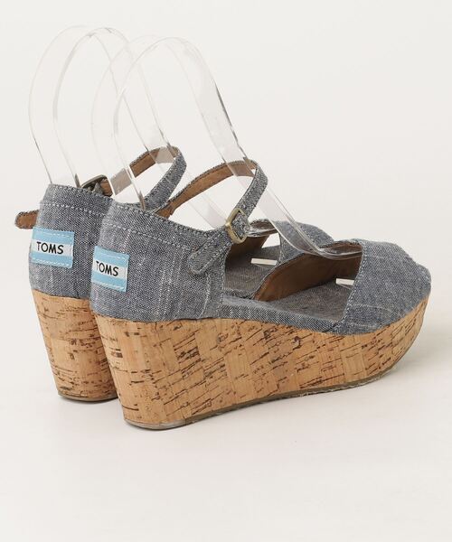 「TOMS」 フラットサンダル 5.5 グレー レディース_画像2