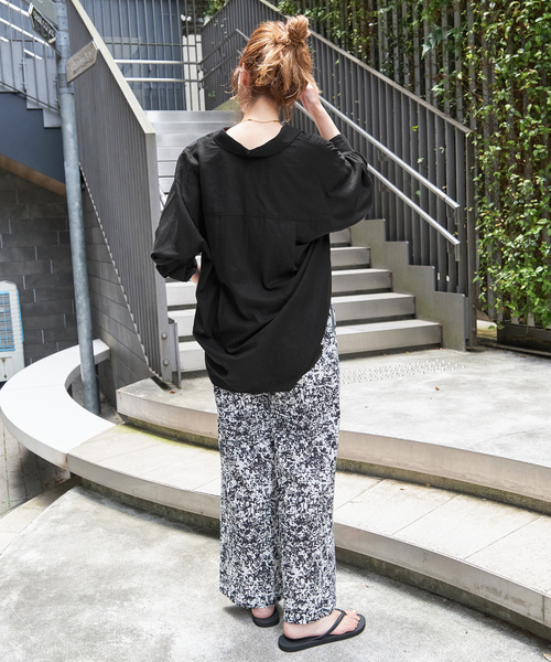 「B.C STOCK」 「Simplicite」長袖シャツ FREE アイボリー レディース_画像4