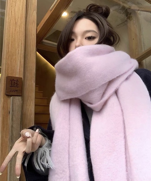 ビビ　手織りマフラー、ストール　横フリンジ付き長さ154cm 幅46cm+ ビビ 手織りマフラー、ストール 横フリンジ付き長さ154cm 幅46cm+ ビビ